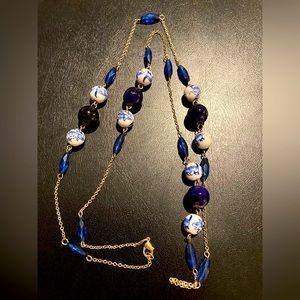 Women’s Blue Beaded necklace
